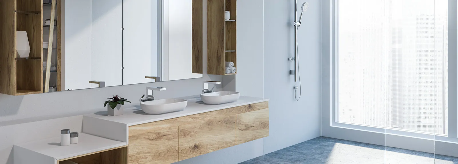 Barrierefreies Bad mit bodengleicher Dusche von Pollich Stuttgart